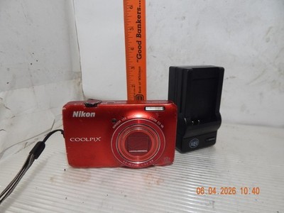 Nikon COOLPIX S6300 -Red Digital Camera 16.0MP 12x Optical Zoom W/ Extras!