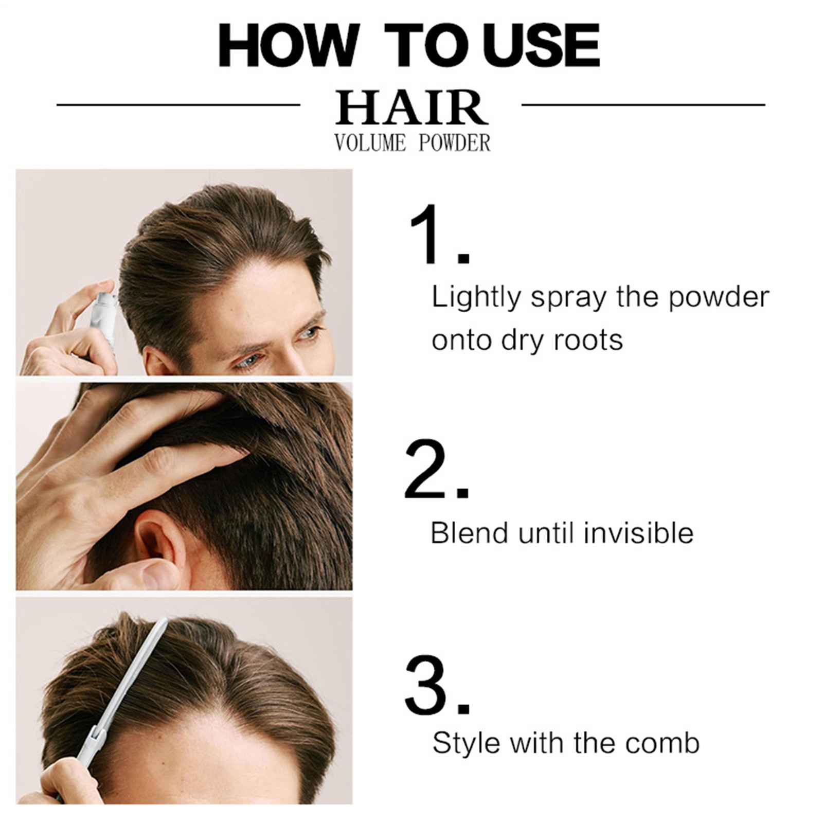 50ml Hair Texturizing Powder Lightweight Volumizing Styling Powder Spray