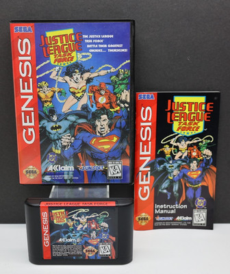 Justice League Task Force Sega Genesis 1995 CIB Tested Cleaned