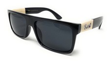 Locs 91156 Black Sunglasses Authentic Gangster Squared Flat Top Ivory Arms ...