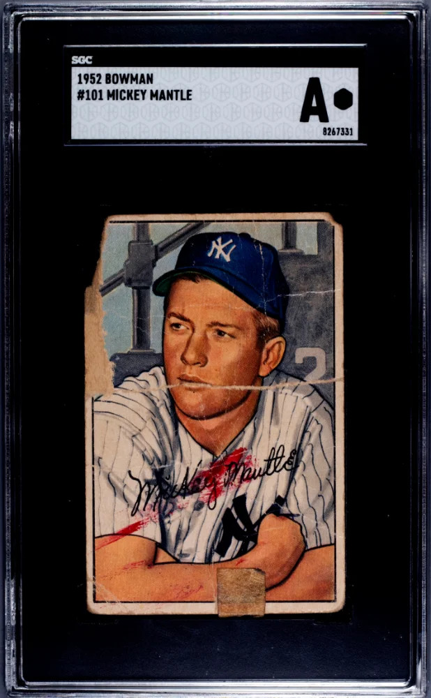 1952 Bowman Mickey Mantle #101