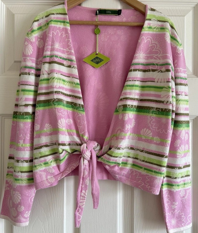 Oilily NWT Jacinda Floral Stripe Sweater Rare Girls 152 11 12 $150
