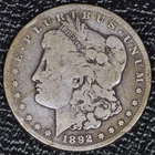 1892-CC Morgan Silver Dollar $1 VG - Very Good