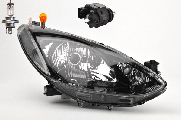 Scheinwerfer Passend FüR Mazda 2 DE 10/2007- Rechts + Leuchtmittel M. Stellmotor-image