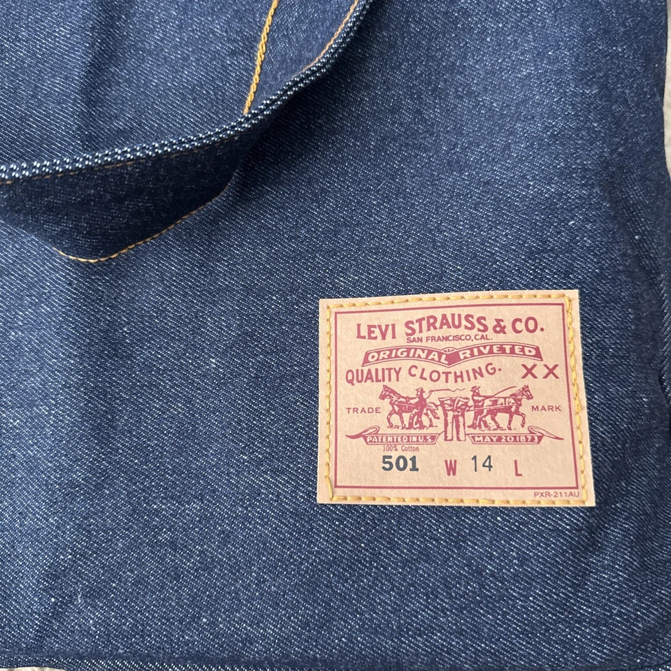 Authentic Vintage Levi Zip Up Bag 501 Never In Production - Image 2 of 4