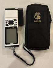 Garmin GPS 48 Vintage Handheld 12 Channels White Personal Navigator - w/Case