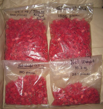 2500 PCS, Red Nylon Female Flag Terminal Insulated Right Angle 90 deg 22-18 ga