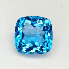 Natural Blue Topaz Cushion Gemstone Natural S...
