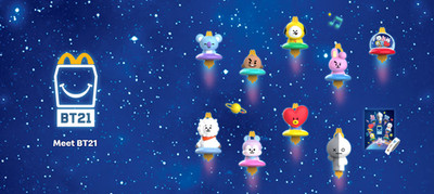 2026 McDONALD'S X BTS BT21 HAPPY MEAL TOYS Or Set