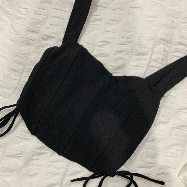 Womens Black Corset Top Size S