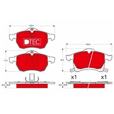 TRW Bremsbelagsatz Bremsklötze vorne 1605996 93179707 1605997 93179708 | 985282