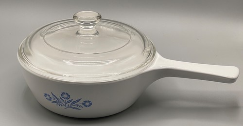 Vintage CorningWare Blue Cornflower 1 Pint Saucepan With Lid 6”