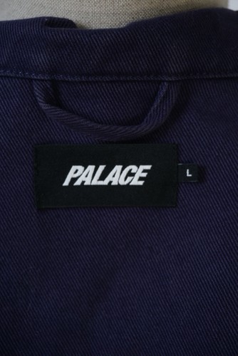 Giacca Palace Hippy Cig L blu navy cotone zip occhiello grafica ricamata skateboard - Foto 9 di 11