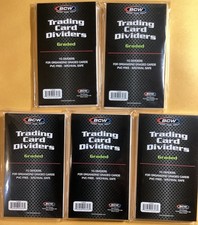 5 Packs of 10 BCW Graded Size Trading Card Dividers 50 Fast Priority Shipping