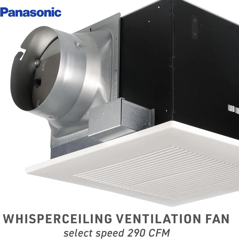 Ventilador de escape de baño Panasonic Whisperceiling, 290 CFM, FV-30VQ3 B00084ZQA2 Pana Foto 2 de 4
