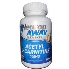 NeuropAWAY Elements Acetyl L-Carnitine (500mg) Formula 60 Capsules. Exp:10/2027