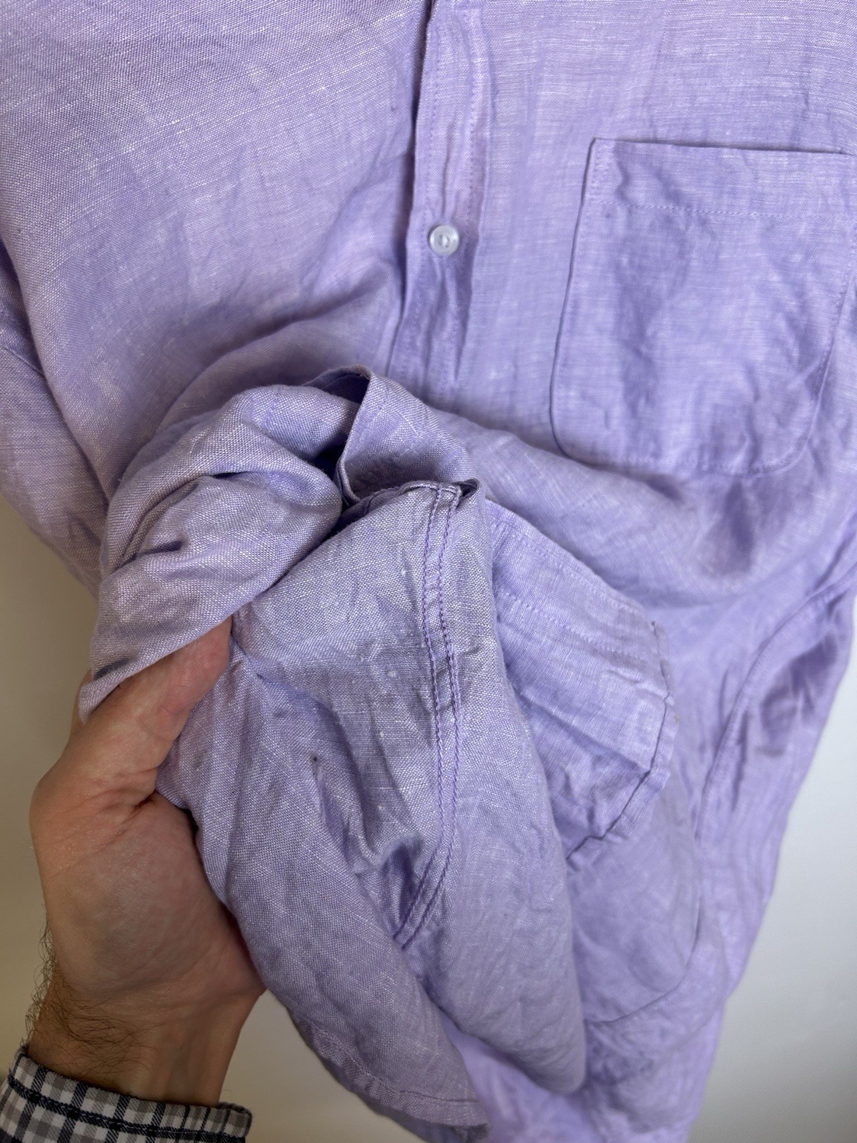 amazon essentials Men Linen Slim Button Down Shir… - image 3