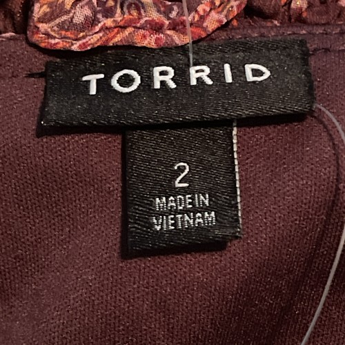 NWT Torrid Floral Chiffon Tiered Dress Size 2X 18-20 Long Sleeve Pockets VNeck  - Picture 10 of 14