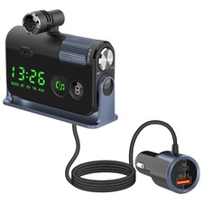 Fm Bluetooth Transmitter Car, 2 Microphones QC3.0 Type-C PD 18W HiFi Bass,...