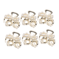 6 StüCk Kleine Perlen Haarklammern Mit Strass Haarspangen FüR Damen Elegante Haa