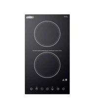 12 in. Radiant Electric Cooktop in Black with 2 Elements