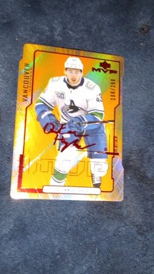 Upper Deck MVP Autographed Quinn Hughes Vancouver Canucks 2020-21 #37.   106/250