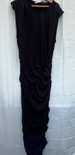 Bodycon dress new Michelle Keegan size 12 black ruched polyester womens
