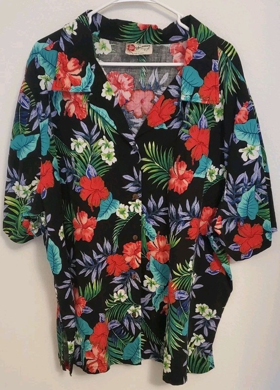 Hilo Hattie The Hawaiian Original Button Up Shirt Size 3X Summer Resort Vacation