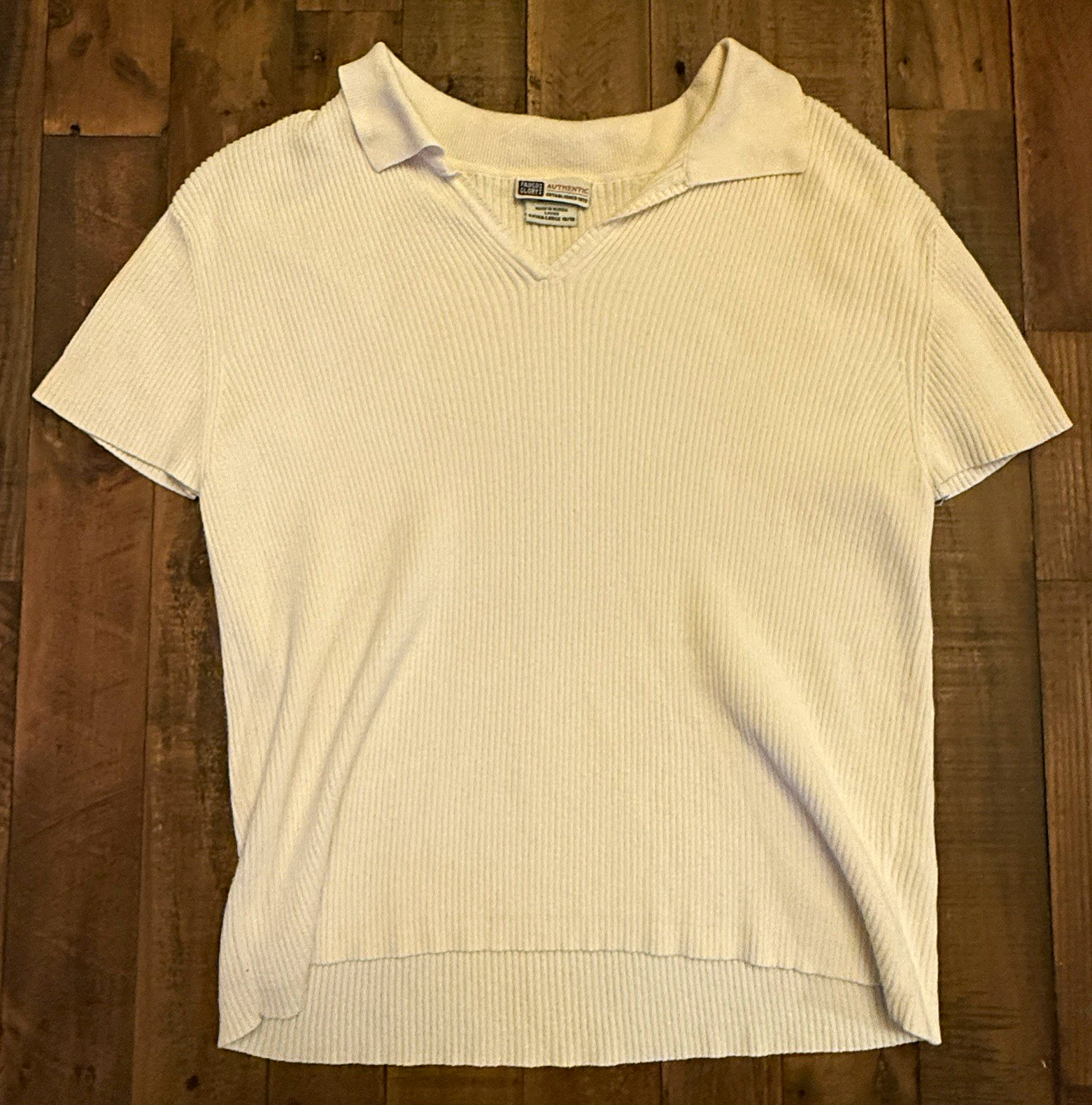 Vintage Y2K Era Faded Glory Ribbed Polo Top — Women’s XL 16/18