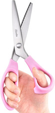 Sewing Pinking Shears for Fabric Cutting, 9" Zig Zag Scissors for Lace Wig, Craf