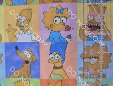 Custom Cotton Woven Fabric TV Show Cartoon The Simpsons By The 1/4 Yard 9x56 V3