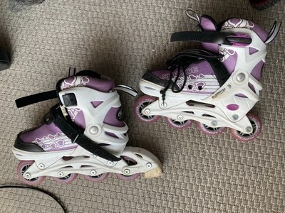 weiss lila Rollerblades Gr. 33 bis 36,5 US Gr. 2 - 5  Stryde  Roller Derby