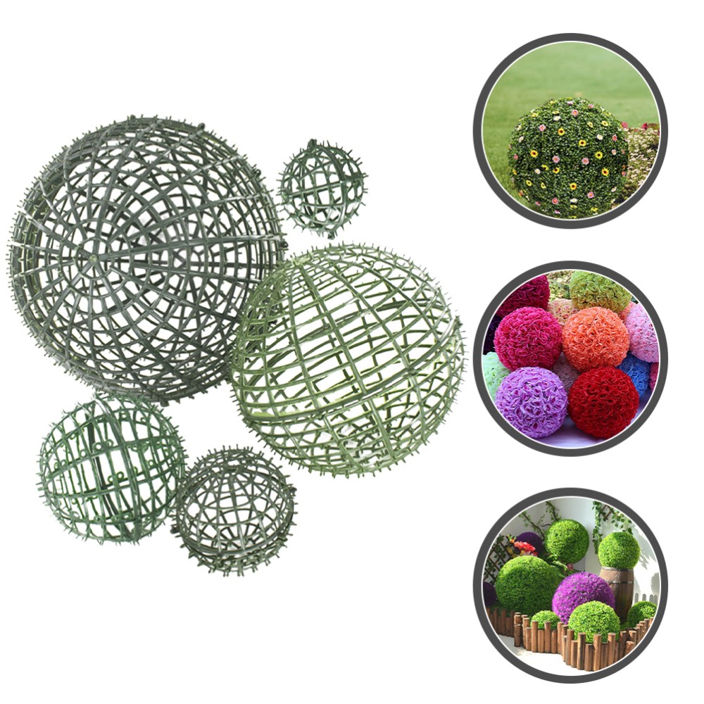 5-Piece Flower Arrangement Ball Inner Liners - Plant Support Cages & House Rings