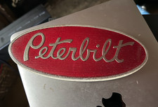 Vintage Peterbilt Truck Emblem Badge Oval 8 Inch Hood Ornament