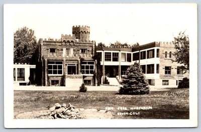 Vintage Colorado Postcard BRUSH Eben Ezer Sanatorium 1935 RPPC