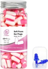 Ultra Soft Foam Sleep Earplugs, 38dB SNR Noise Reduction Ear Plugs for Sleeping,