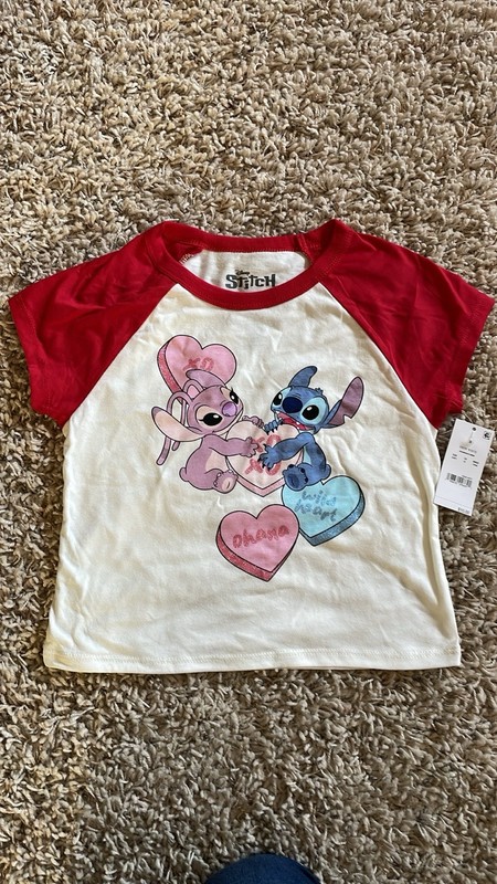 Stitch Valentine Heart Shirt Size Girls Small