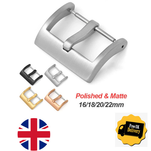 Stainless Steel Watch Buckle Watch Strap Clasp 16-22mm Tongue 3.0mm Pin Buckle