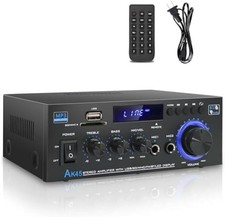 Stereo Home Audio Amplifier Receiver AK45, 400W Bluetooth 5.0 Hifi Stereo Power