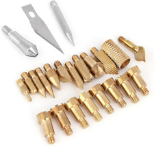 Brass Wood Burning Tool Tips Set for Pyrography and Embossing
