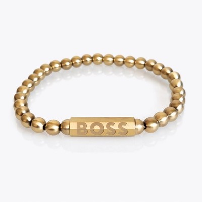 BOSS Armband SPHERE 1580666M Herren Edelstahl Goldfarben NEU OVP