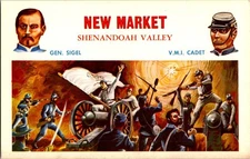 Vintage New Market Shenandoah Valley Civil War Postcard Gen. Sigel VMI