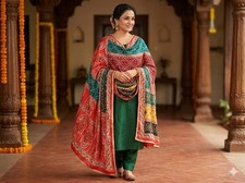 Pakistani Dupatta Women Heavy Mirror & Bead Handwork Perfect Weddings Festivals