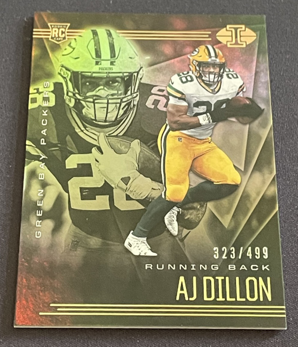 2020 Panini Illusions - Trophy Collection Bronze #/499 - AJ Dillon - #26 (RC)