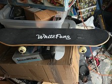 Whitefang Skateboard black dots
