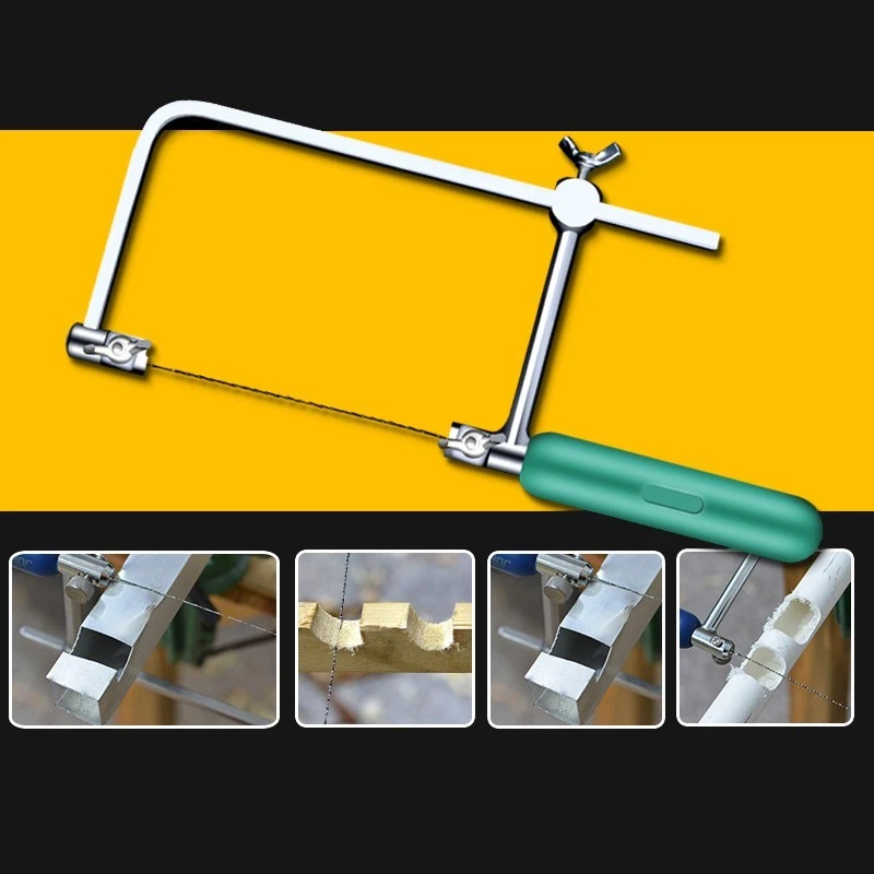 U Shaped Bow Saw with 8 Replaceable Blades for Fine Cutting in Wood and Plastic - Image 3 of 4