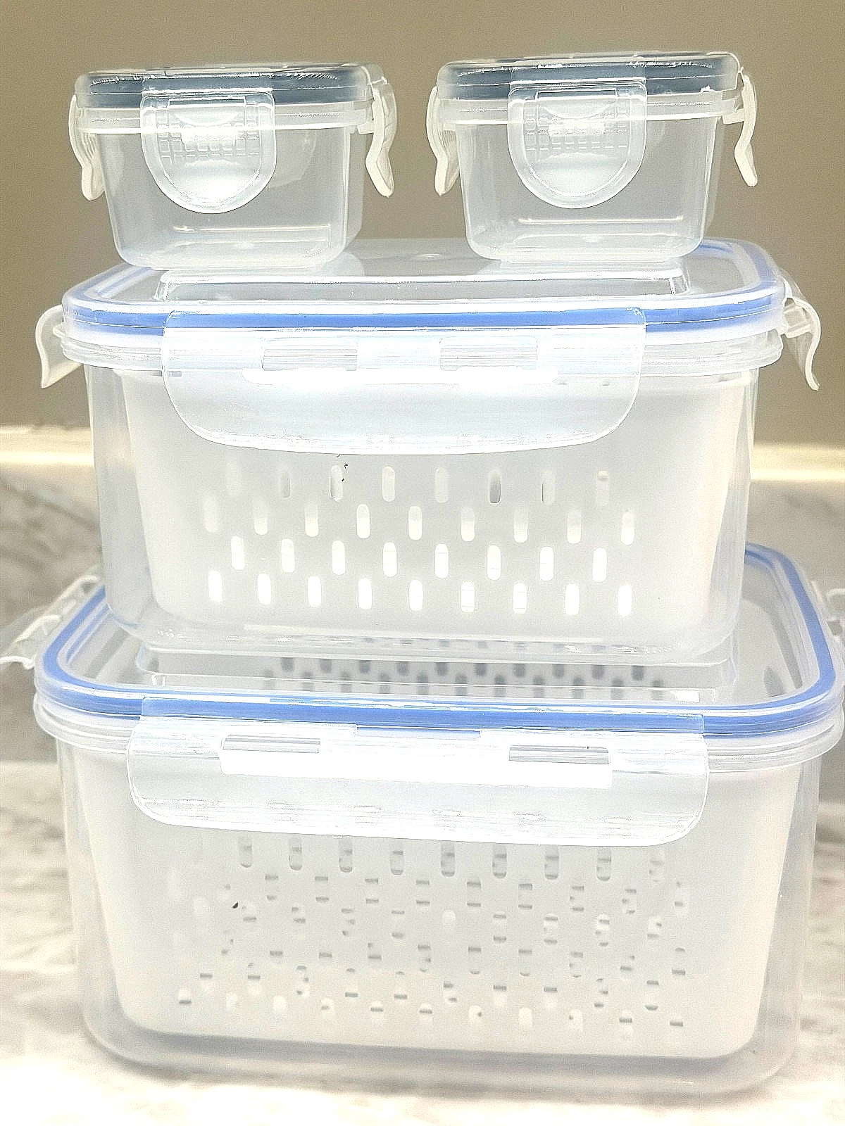 👍4 Piece Vacuum Seal Food Containers W/Strainers Kitchen Must Haves LOW PRICE
Opens in a new window
