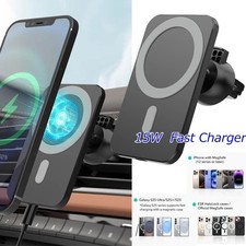 MagSafe Compatible Car Wireless Charger Mount 15W Magnetic Air Vent Holder
