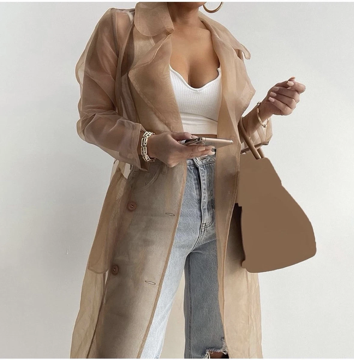 Ineedmoreshoes A-LINE NYLON COAT ベージュ36 Torino unlined trench coat in cotton-nylon fabric. Beige - Sable