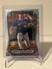 David Shields 1st Chrome Laser Refractor Rookie 2026 Bowman Card #BCP-11 Royals . rookie card picture